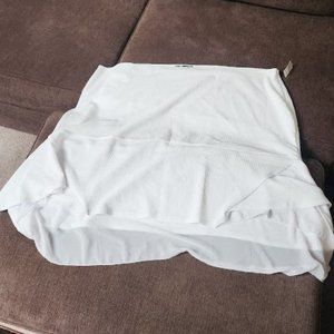 NWT Lucy Diamonds sz 6x Plus Womans white hi / low skirt